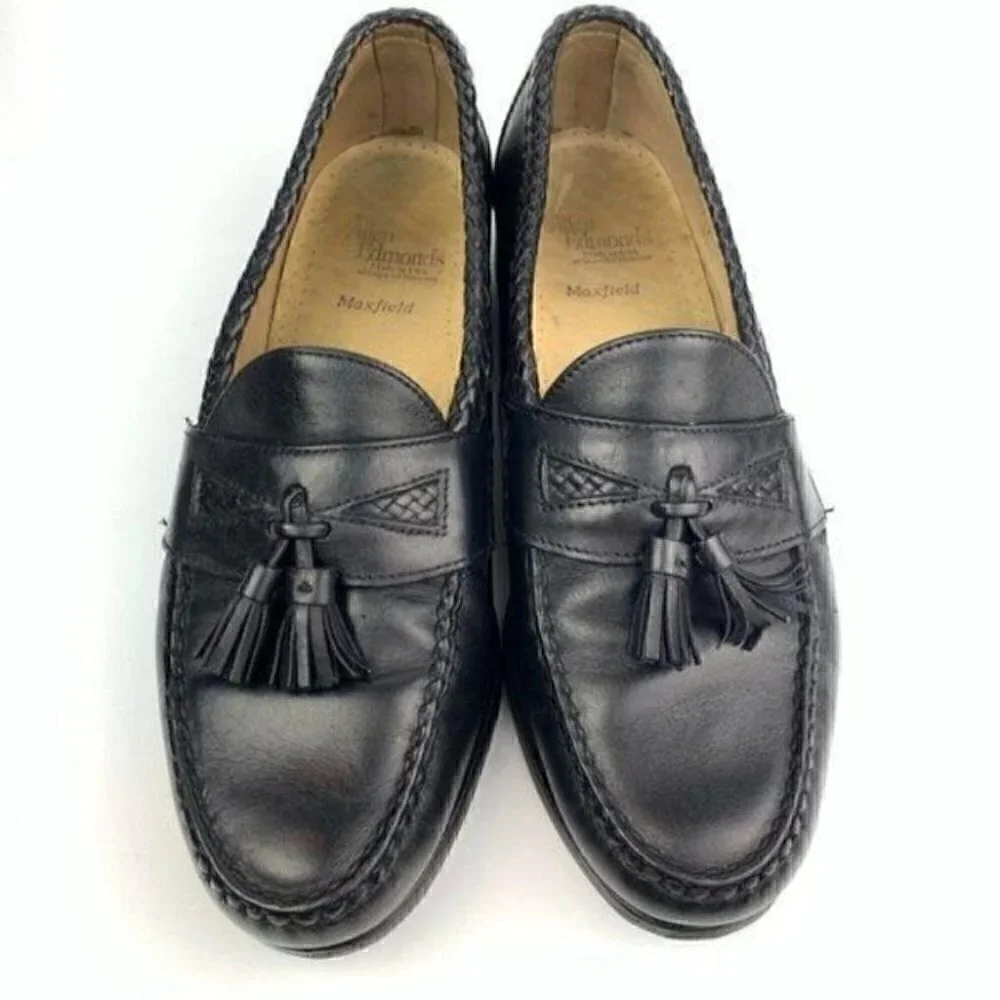 Allen Edmonds Maxfield sz 12 Black leather loafers